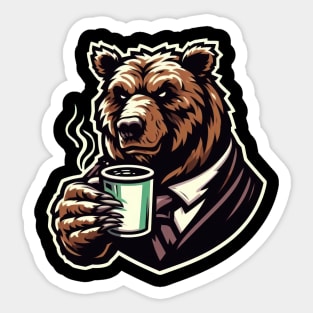 Bear's Coffee Fix Sticker